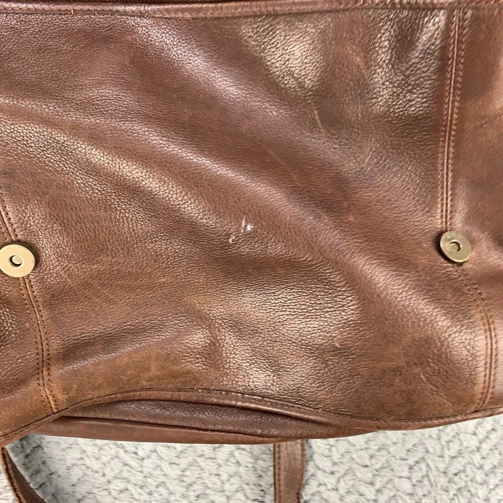 Vintage Wilsons Leather Brown Satchel Messenger Shoulder Bag 12